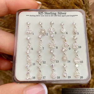 925 sterling silver nose hot sale ring