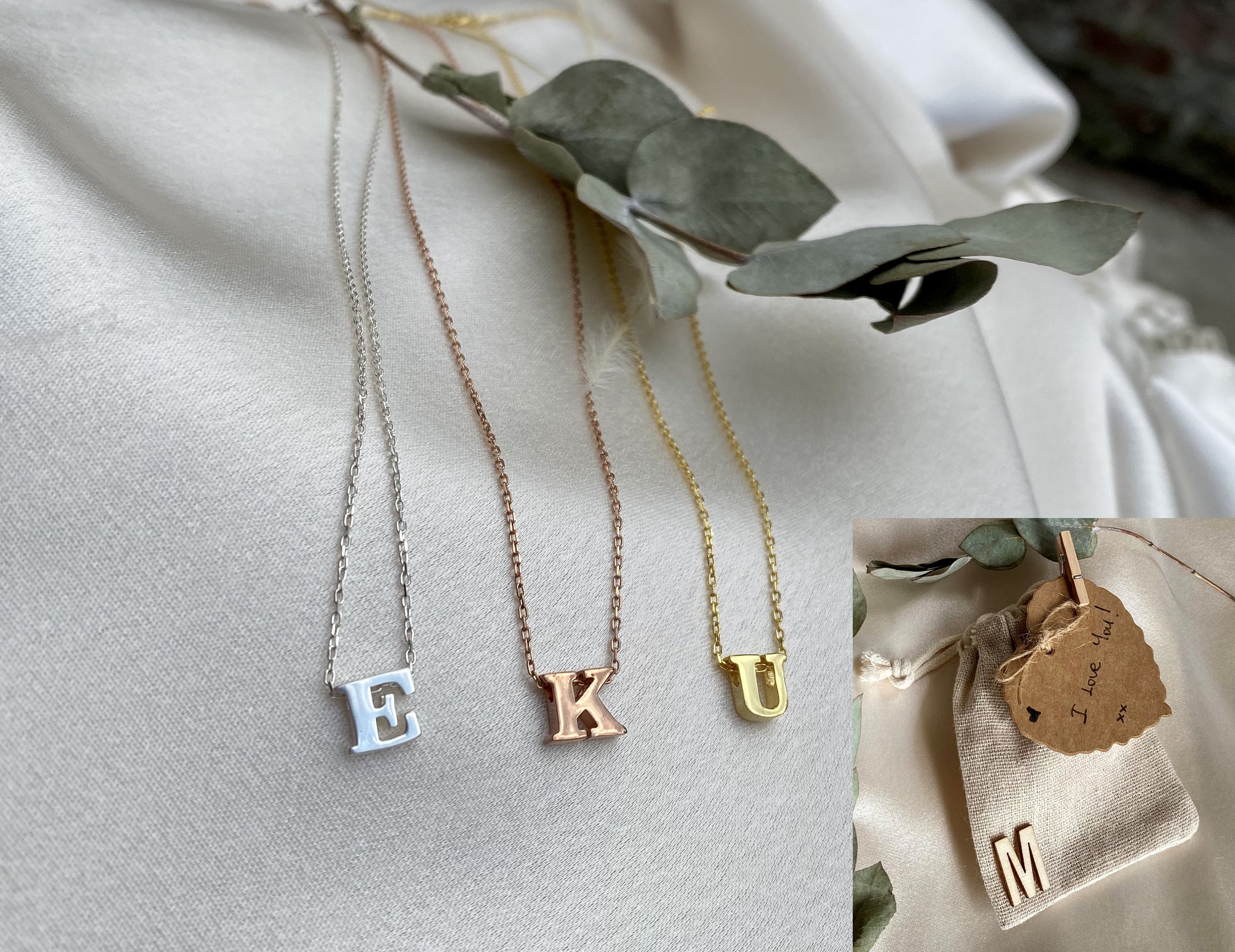 925 Sterling Silver Initial Necklace Meghan Markle Gold Etsy UK
