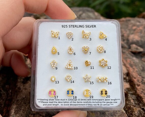 Sterling Silver Nose Pins Sterling Silver Nose Pins