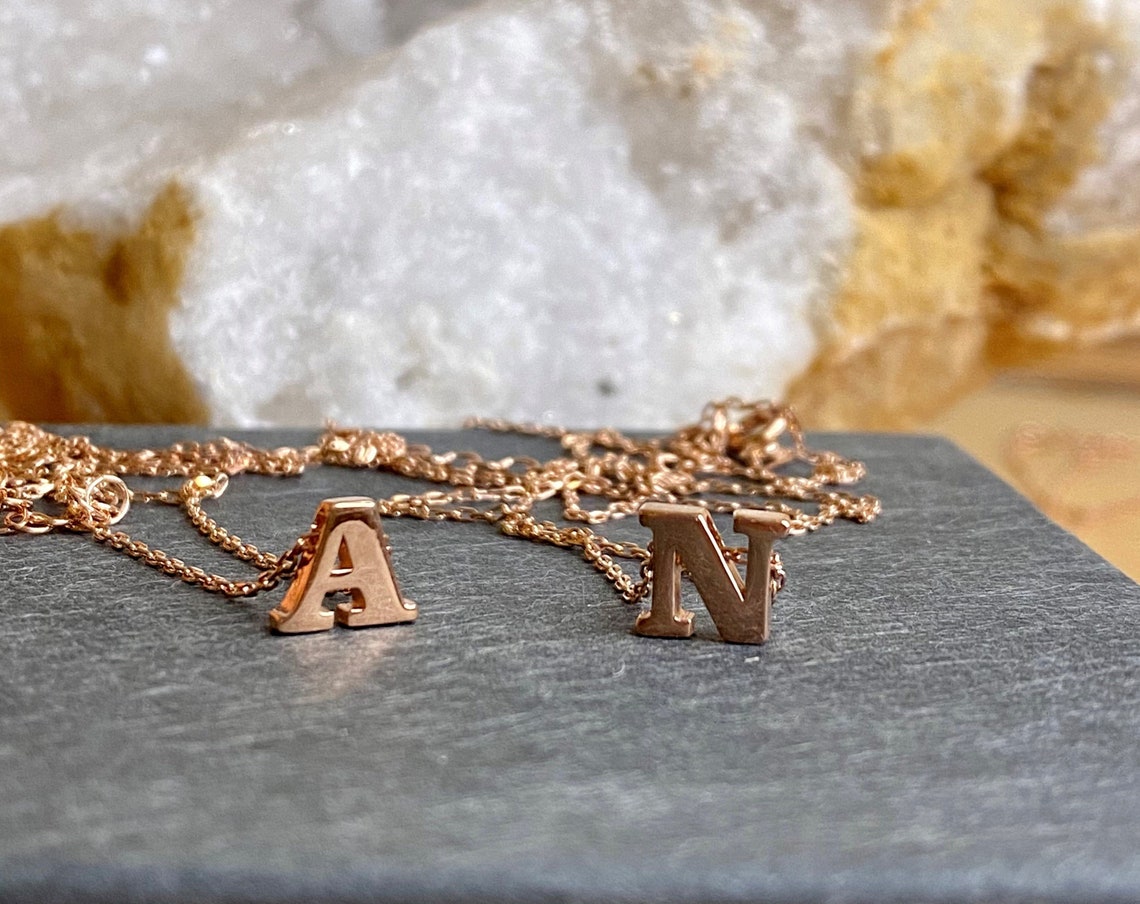 925 Sterling Silver initial Necklace Meghan Markle Gold Etsy