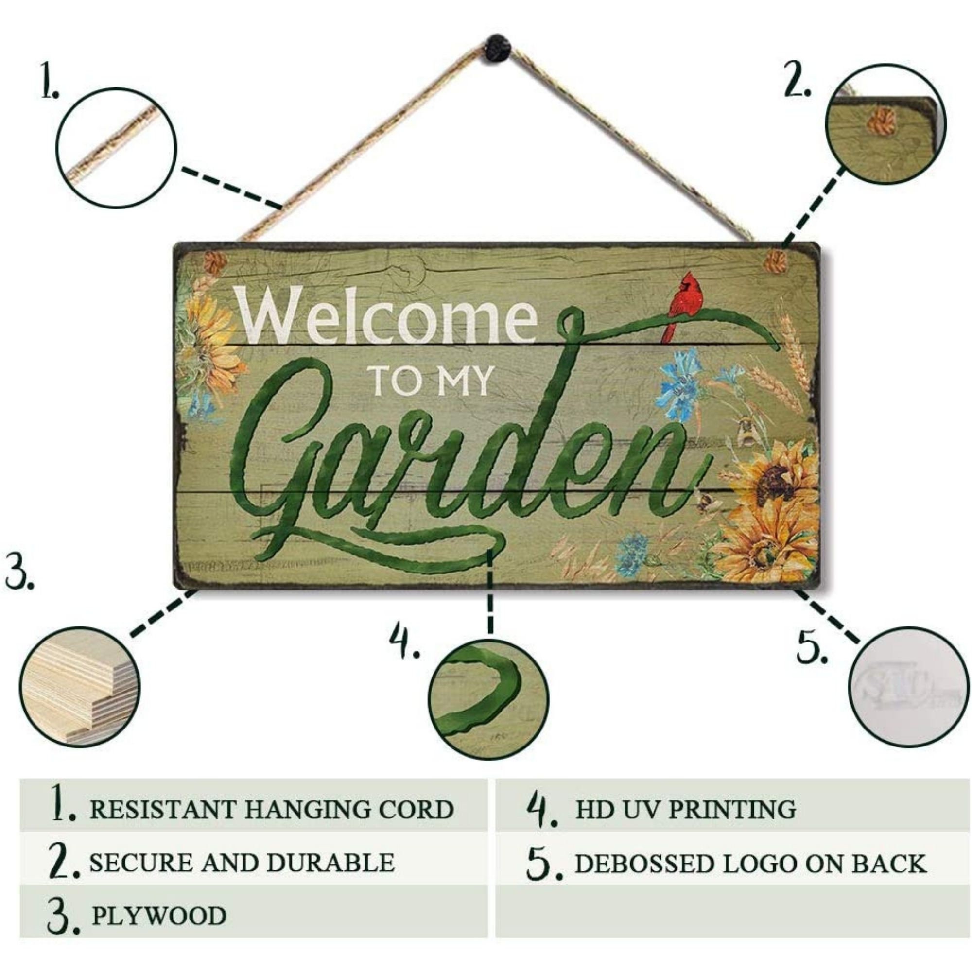 Rustic Garden Sign Vintage sign to My Garden Hanging Etsy