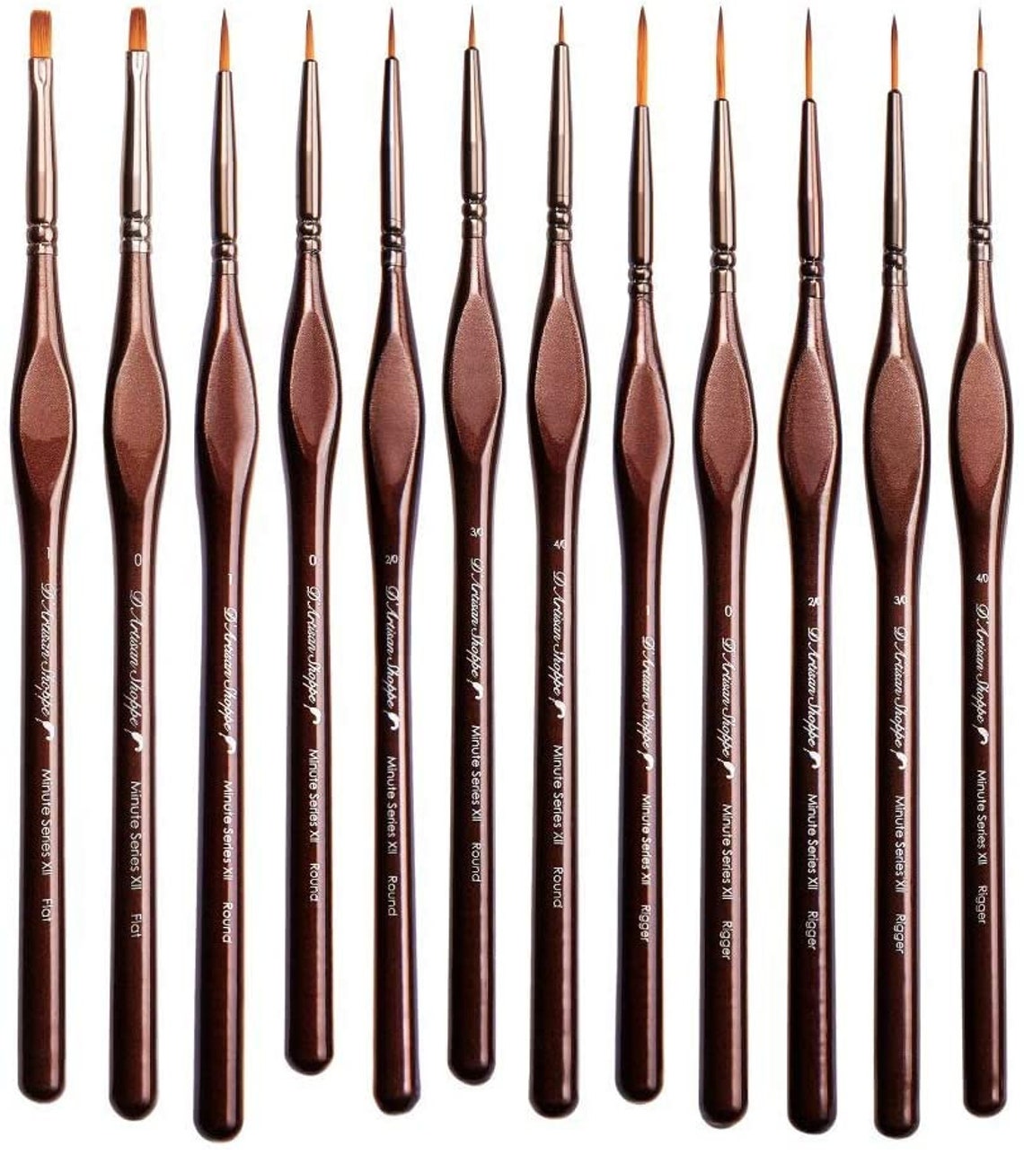 Miniature Paint Brushes Detail Set 12pc Minute Series XII Etsy