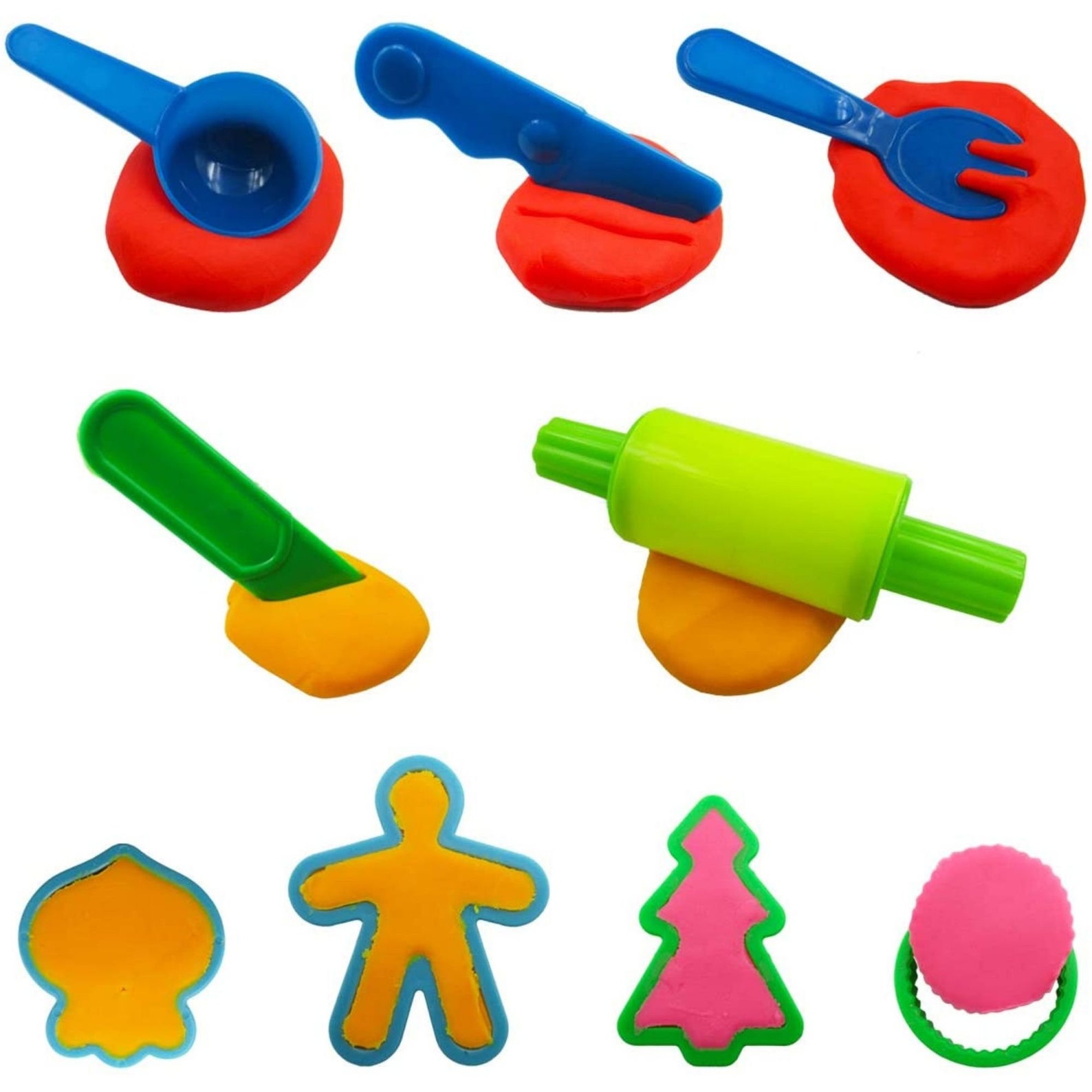 Playdough Kit for Kids Various Rolling Pin Plastic Extruder Etsy