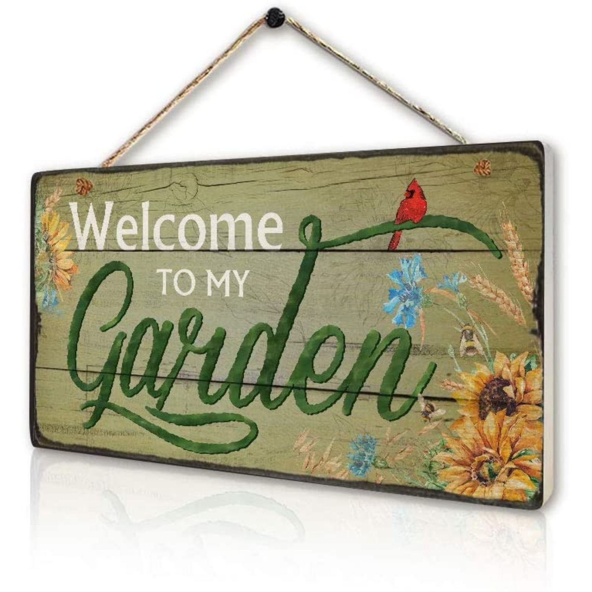 Rustic Garden Sign Vintage Welcome sign to My Garden Hanging | Etsy