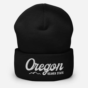Oregon Cuffed Beanie || Beaver State Winter Hat, PNW Trip Toque, Oregon Gifts