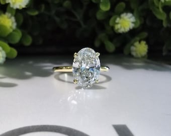 2.00 Carat Oval Lab Grown Diamond Engagement Ring | Solitaire, IGI Certified, 14k Gold