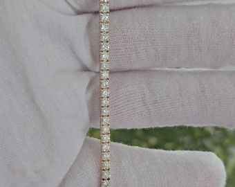 4 Carat Lab Grown Diamond Tennis Bracelet | Round Brilliant, 14k White Gold, Yellow Gold or Rose Gold