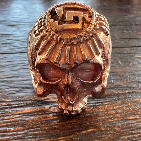 Copper skull ring discount