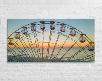Wonderland Ferris Wheel Sunrise // Panoramic Canvas