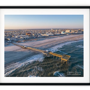 OCNJ Extended Fishing Pier North // Custom Matte Print // Beautiful Aerial Photography