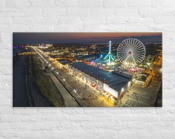 OCNJ Neon Boardwalk // Panoramic Canvas
