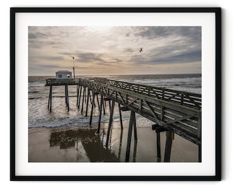 Rustic Fishing Pier // Custom Matte Print // Beautiful Aerial Photography