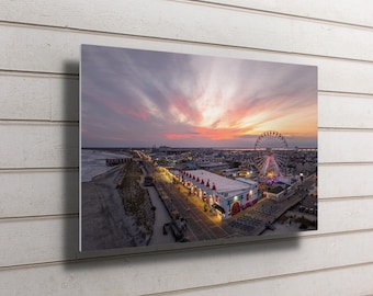 Wonderland Boardwalk Sunset // Metal prints