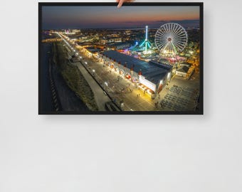 Neon Wonderland Boardwalk // Framed canvas
