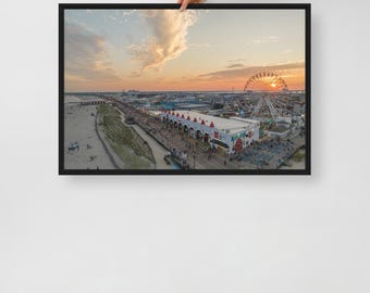 Wonderland Boardwalk Sunset // Framed canvas