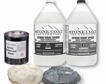 Stone Coat Countertop 1 Gallon Epoxy Kit - Colorable DIY Epoxy with Resin and Hardener for Coating New and Existing Countertops