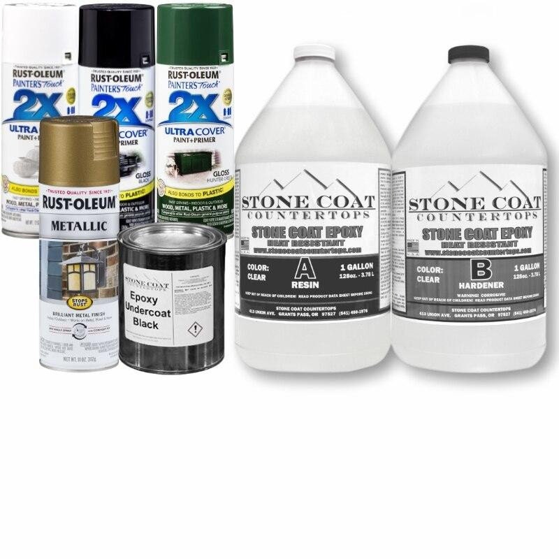 Green & Gold Stone 1/2 Gallon Epoxy Resin Kit (Stone Coat Countertops