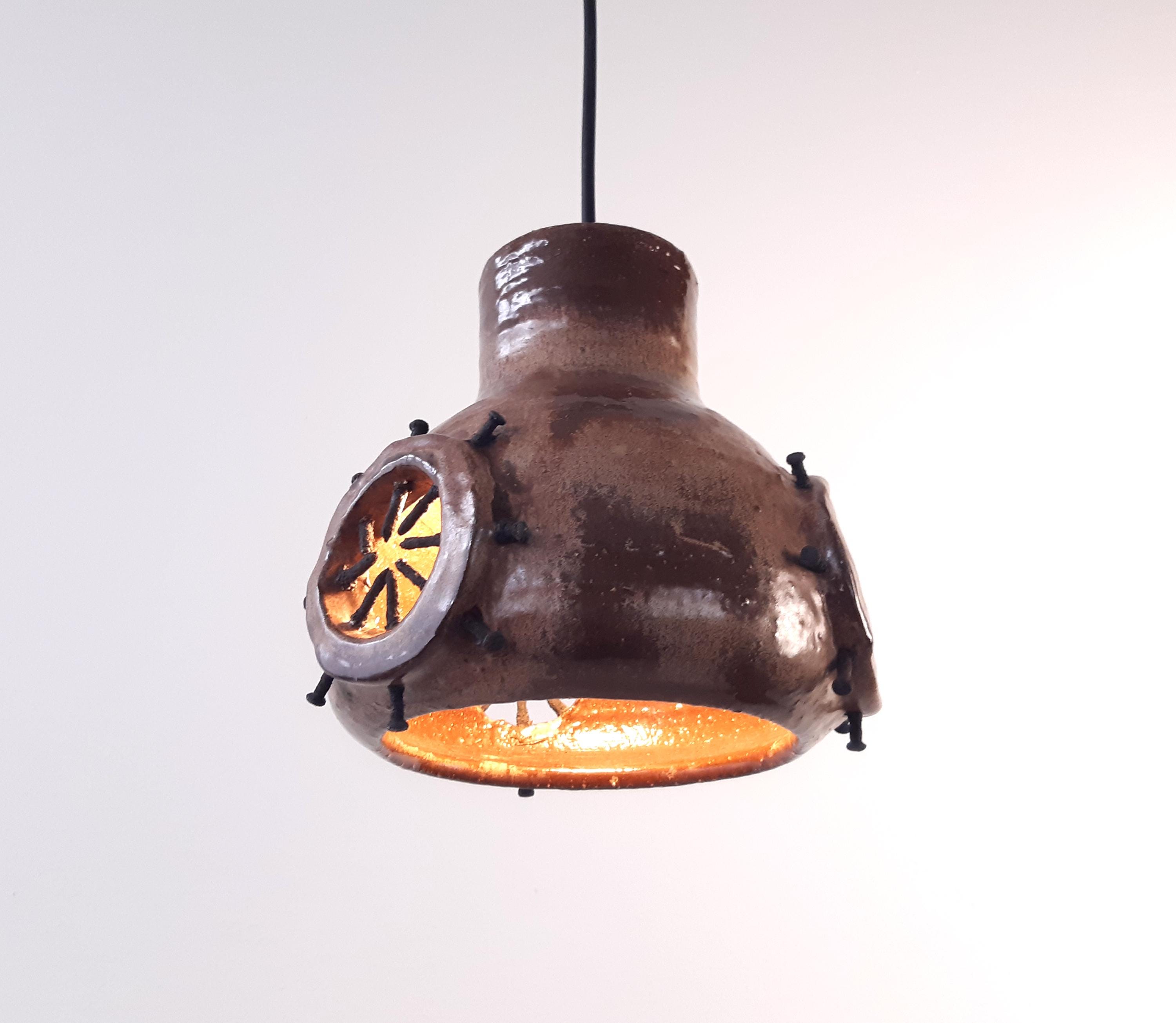 【発送の場合は即購入不可】 西ドイツ Fat lava ヴィンテージ ペンダントランプ 陶器 ライト 天井照明 吊り照明 装飾 ファット ラヴァ アートポタリー モダン 83365 西ドイツヴィンテージ ファットラヴァ フラワーベース 花器/W.Germany