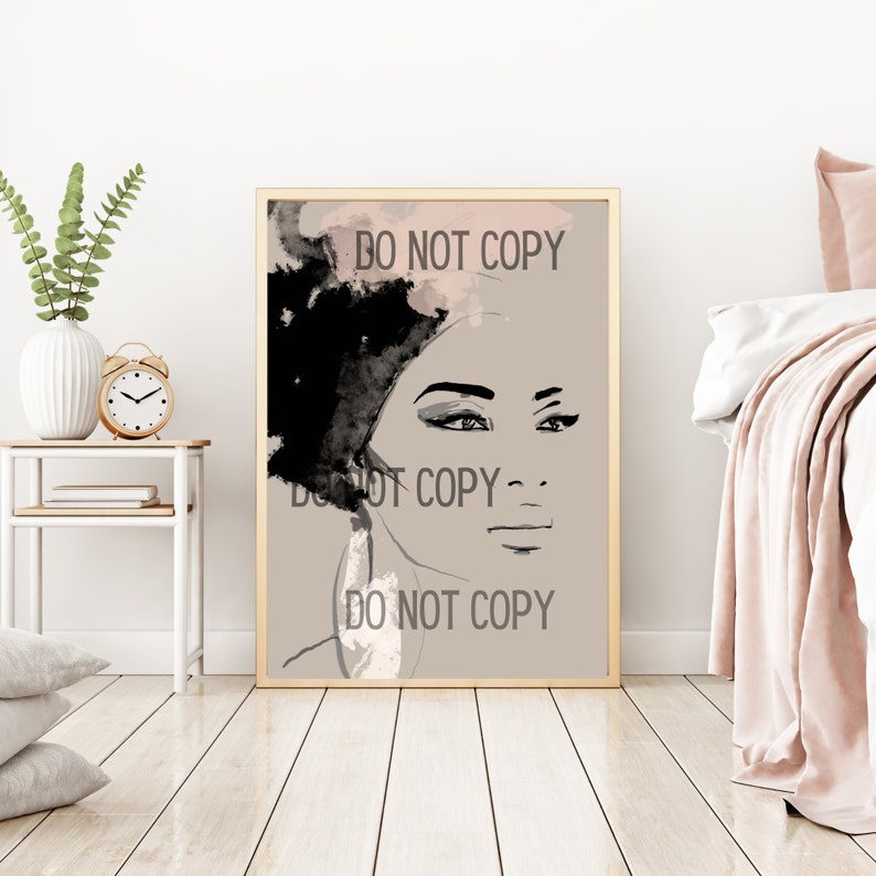 Black Art Black Women Art African American Art Digital Download Black Women Black Woman Wall Art Instant download turban Wall Art
