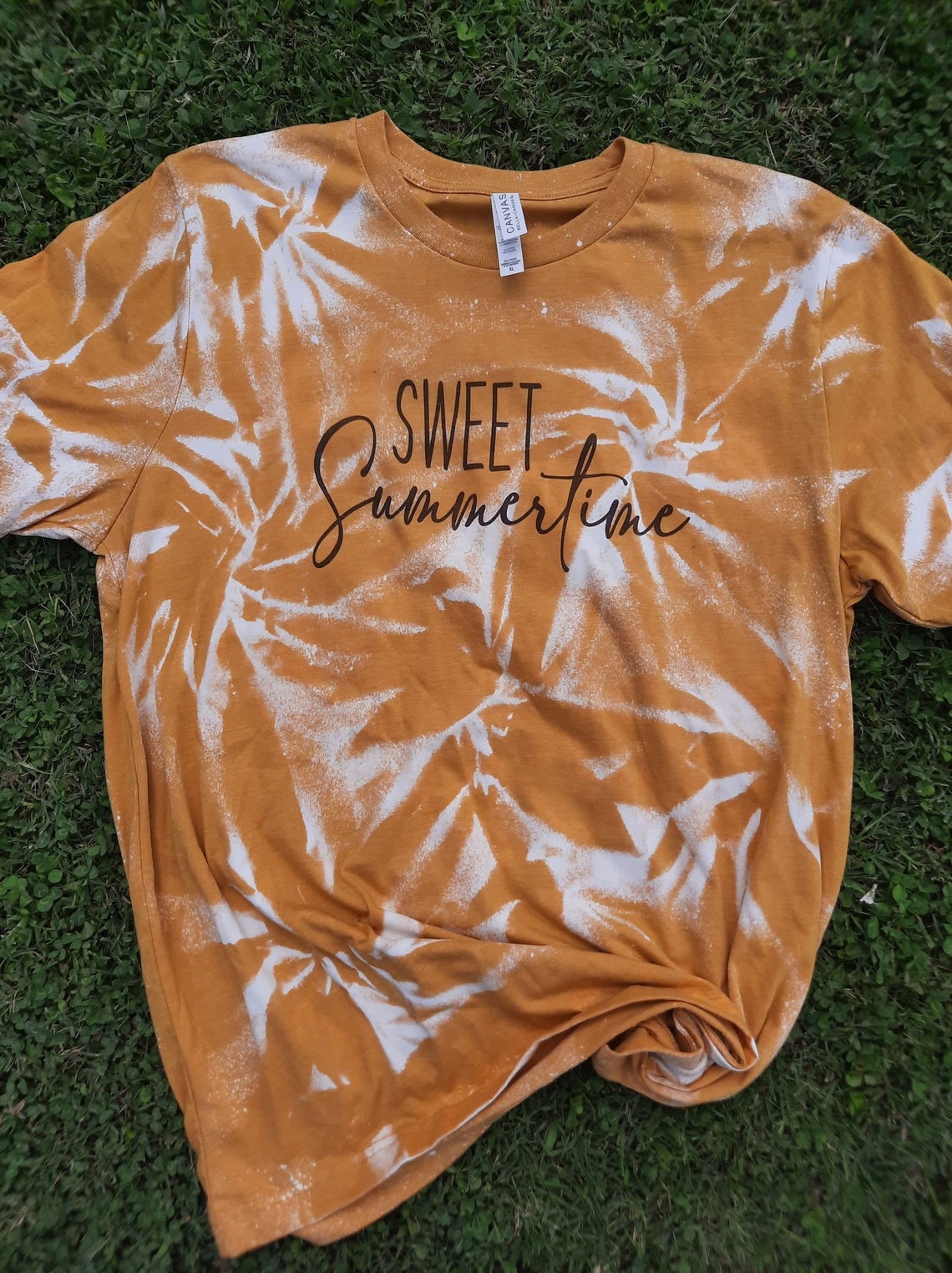 mustard bleached shirt
