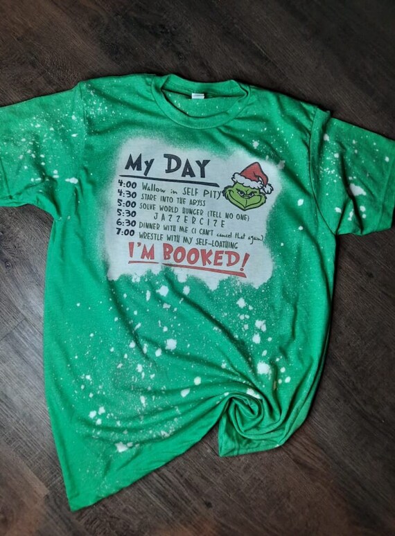 Bleached grinch shirt Clearance