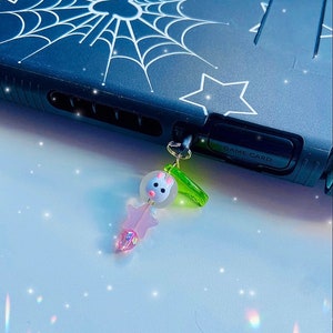 Switch charm | bunny charm | gaming charm | console charms | dust plug | audio Jack charm | pink bunny | cottage core