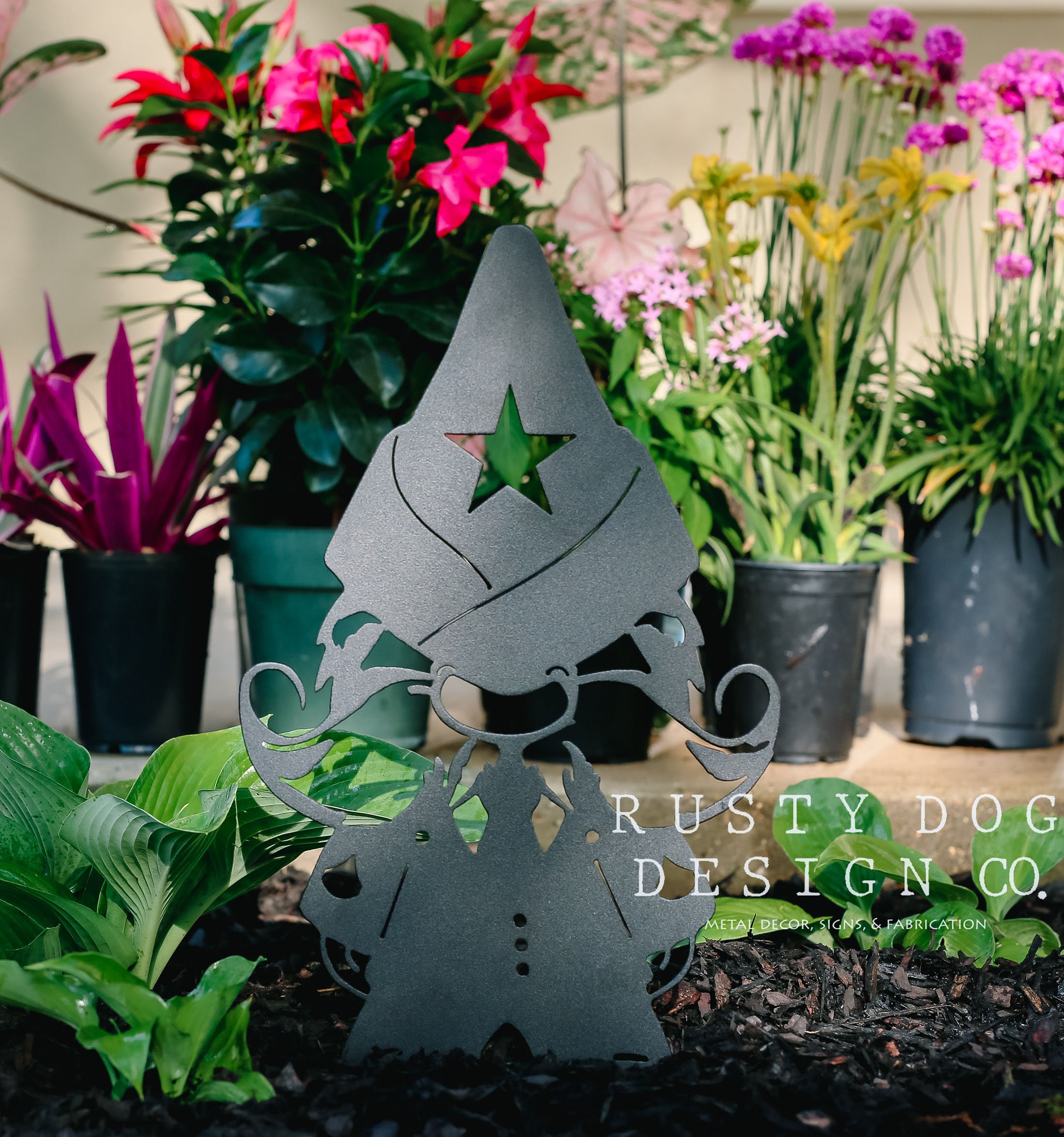 Army Garden Gnomes Metal Garden Gnomes With Stakes Metal | Etsy