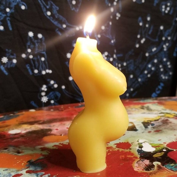 Goddess Pregnancy Votive Candle