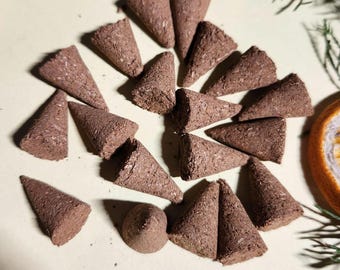 Balsam Fir Incense Cones Handmade Traditional Christmas Home Decor Pack of 20