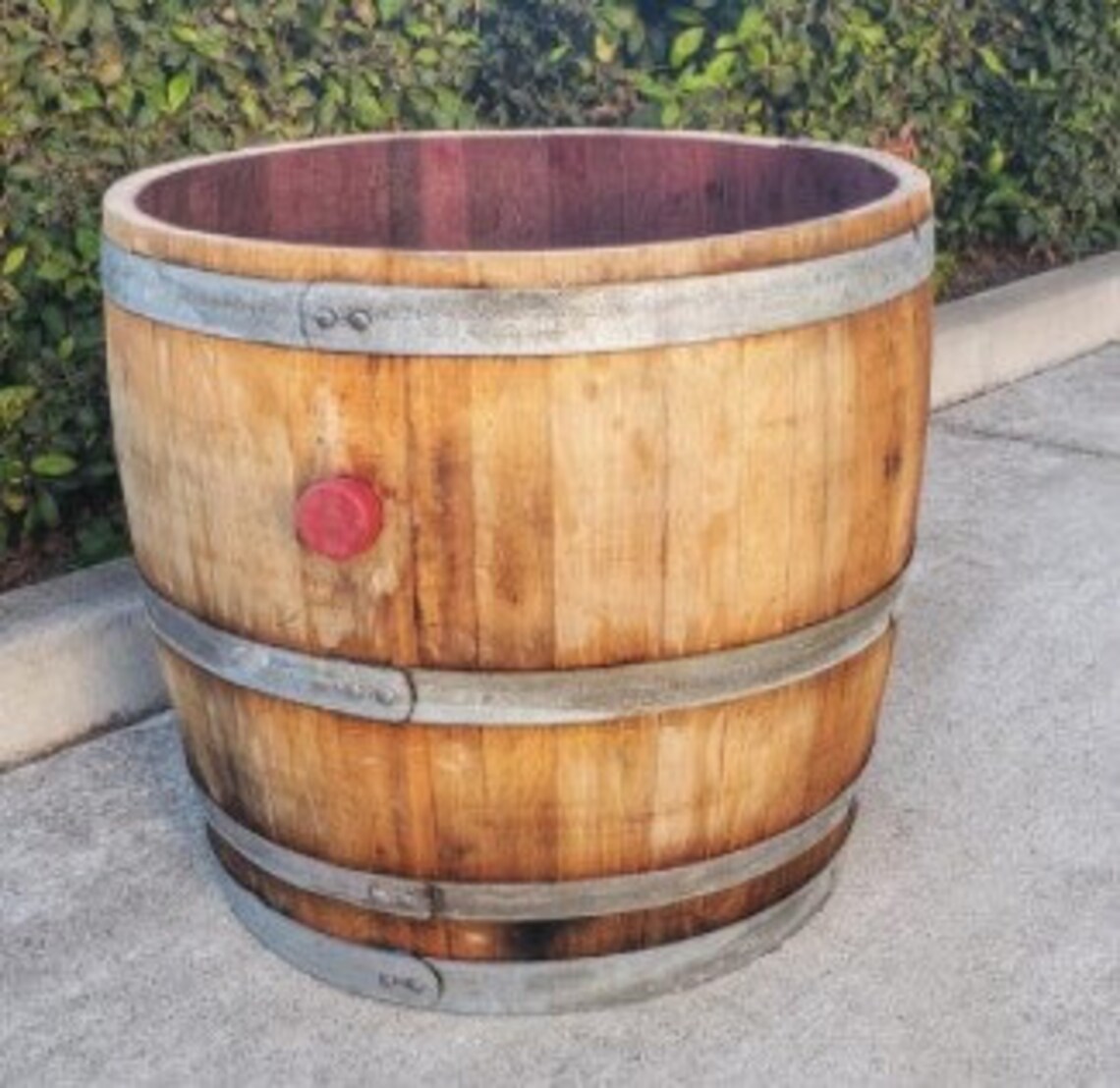 Wine Barrel Planter 3/4 barrel size high quality Etsy