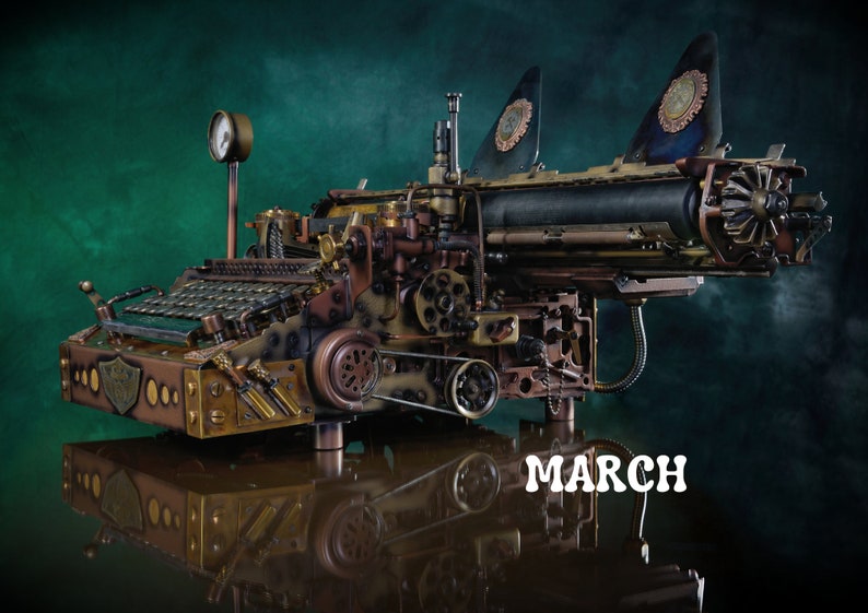 Steampunk 2024 Digital Printable Calendar Industrial Retro Etsy