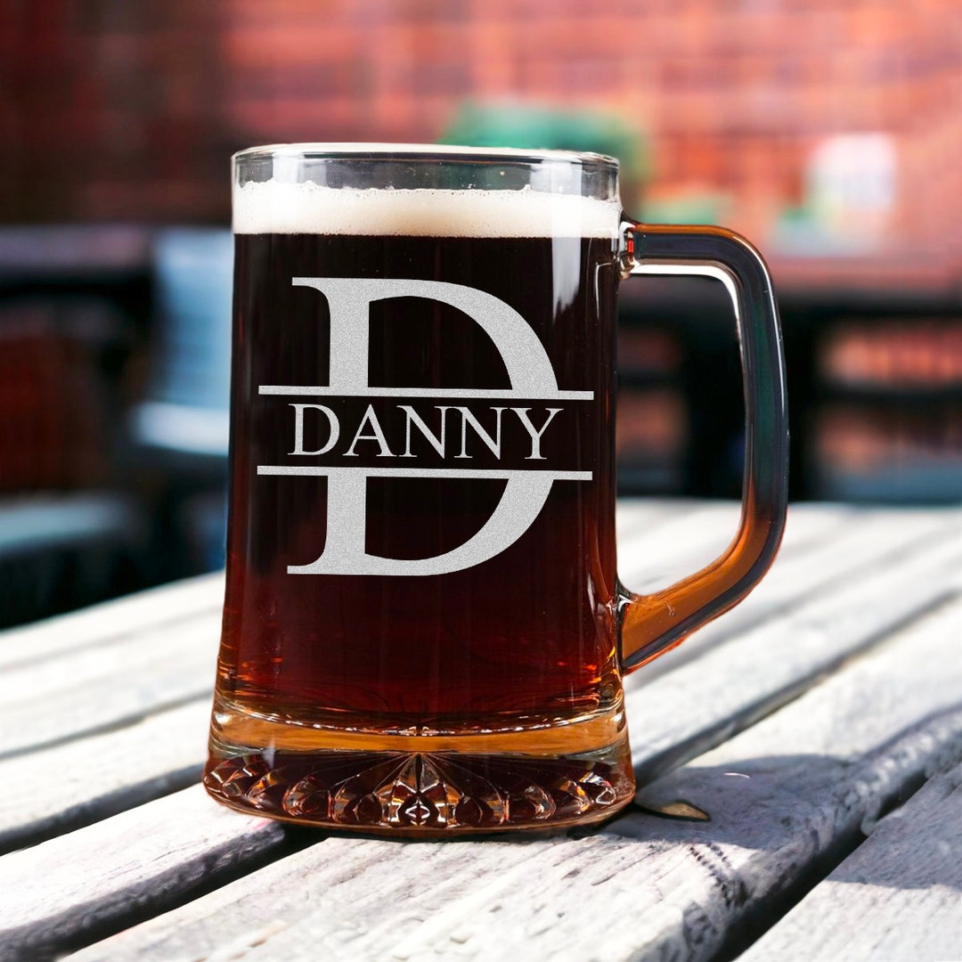 Personalized 25oz Pint Glass With Handle Custom Engraved Etsy