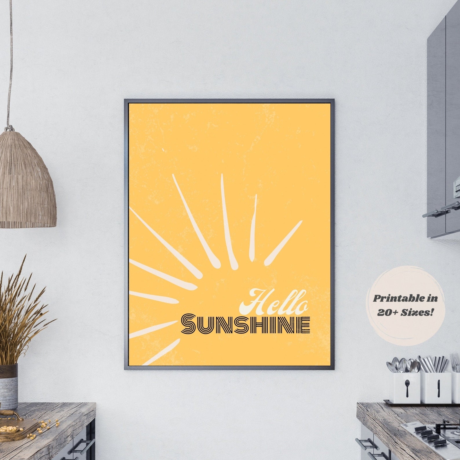 Hello Sunshine Wandkunst Gelbe Sonne Phrase Sprüche Etsy