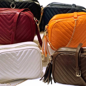 Kleine gesteppte Designer-Taschen für Frauen- Kleine Crossbody-tasche, einfarbige Tasche, Leder-Schultertasche, kleine Crossbody-tasche für Frauen