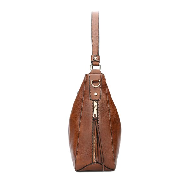 Woven Leather Hobo Crossbody Shoulder Bag
