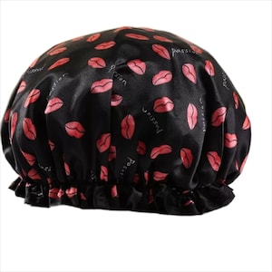 Women Shower Cap- Reusable Shower Cap- Satin Shower Cap Hat- Large Shower Cap. Colorful Shower Cap