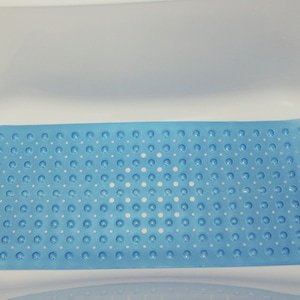 JUPA Place Non-Slip Bath Mat – Eco-Friendly Vinyl Pebble Shower Mat with Suction Cups – Quick Drain Design – 40” x 16”