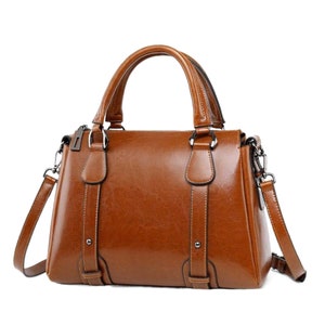 JUPA Place Genuine Leather Purse & Handbag for Women - Fashion Top Handle Satchel Shoulder Tote Bags