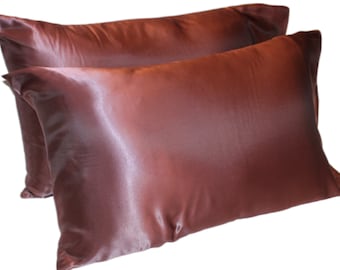 Luxury Queen Satin Pillowcases: Hair & Skin Beauty Sleep (Pair)
