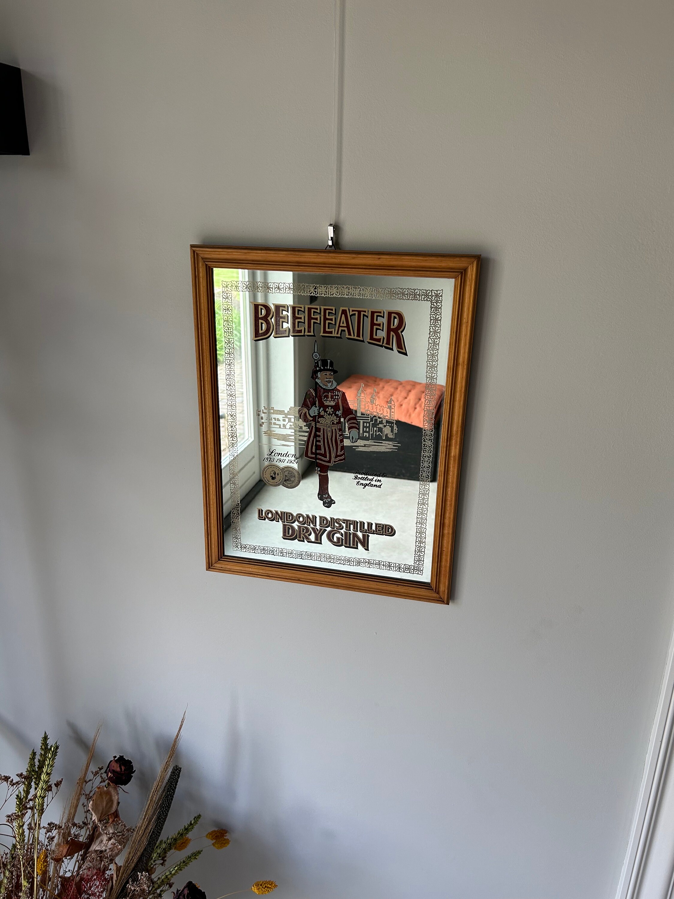 Vintage Beefeater Dry Gin Advertising Mirror - Etsy