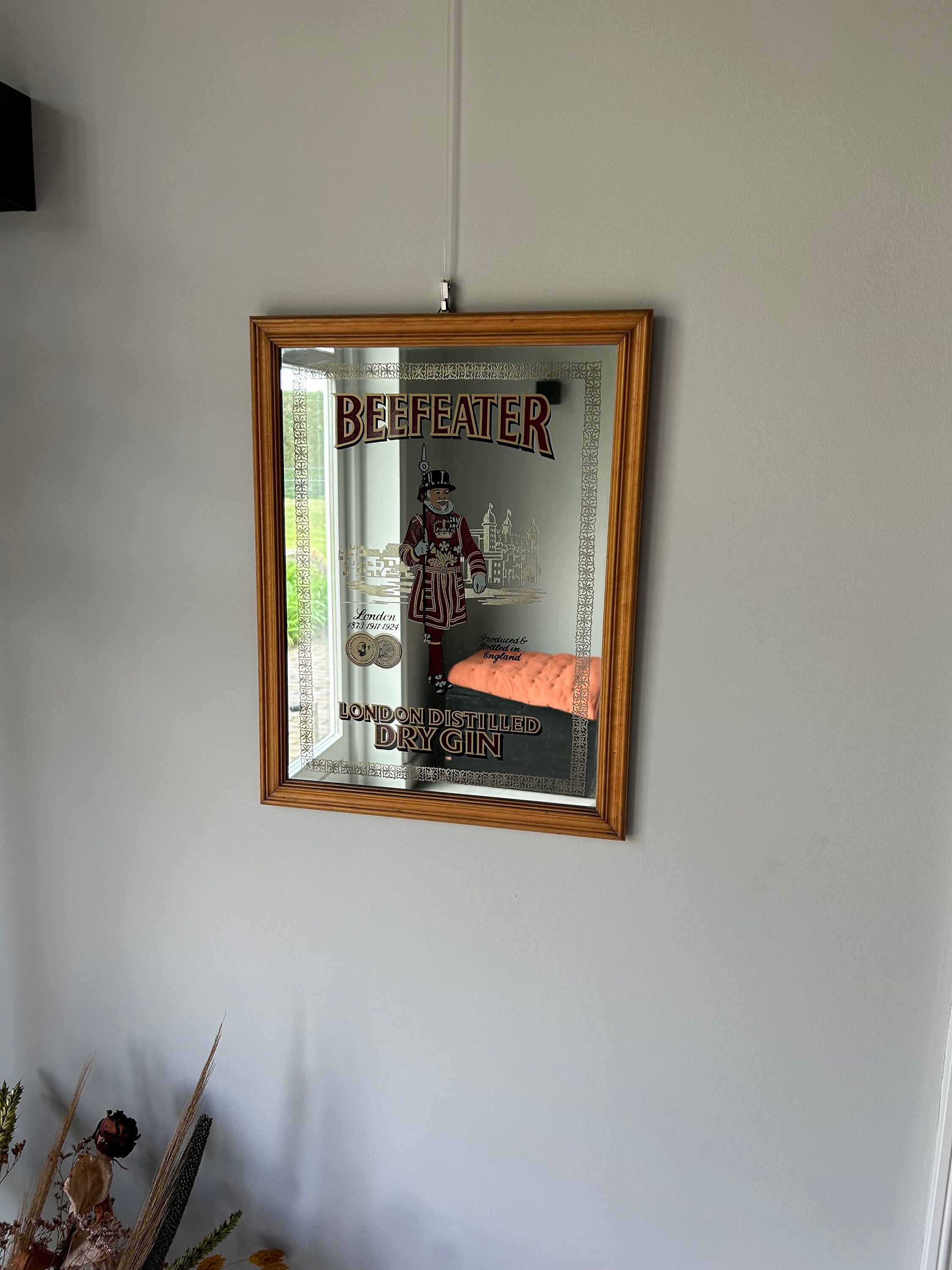 Vintage Beefeater Dry Gin Advertising Mirror - Etsy