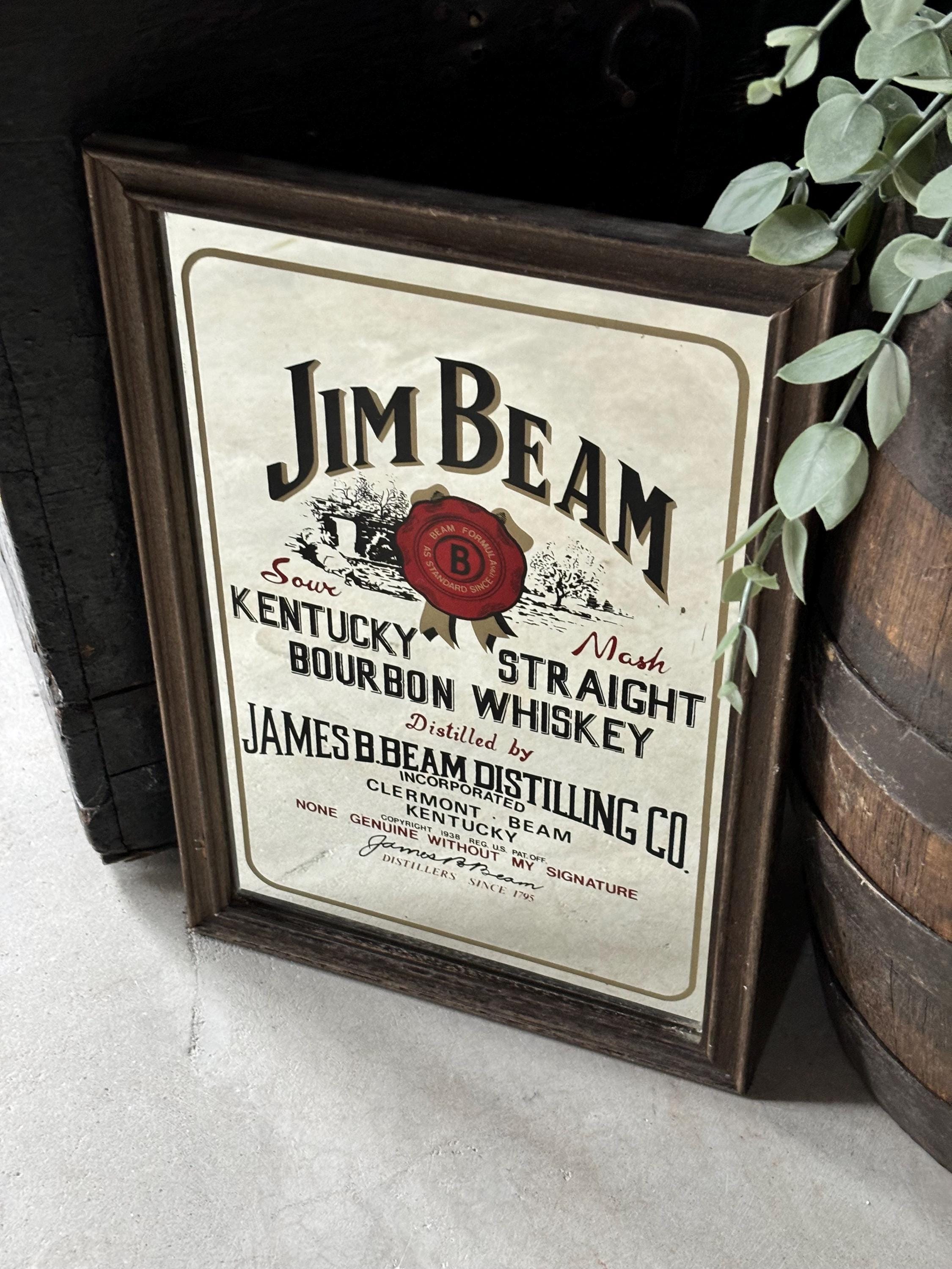 希少 vintage JIMBEAM ジムビーム パブミラー 鏡 bar パブミラー ウォールミラー バーミラー 壁掛け鏡 パブサイン