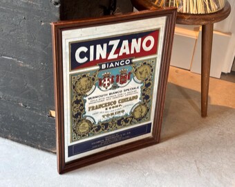 vintage Cinzano advertising mirror