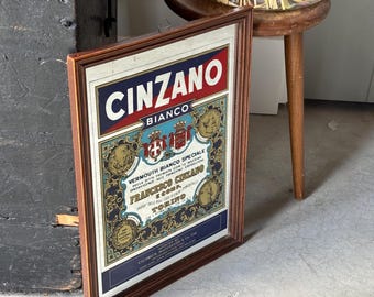 vintage Cinzano advertising mirror