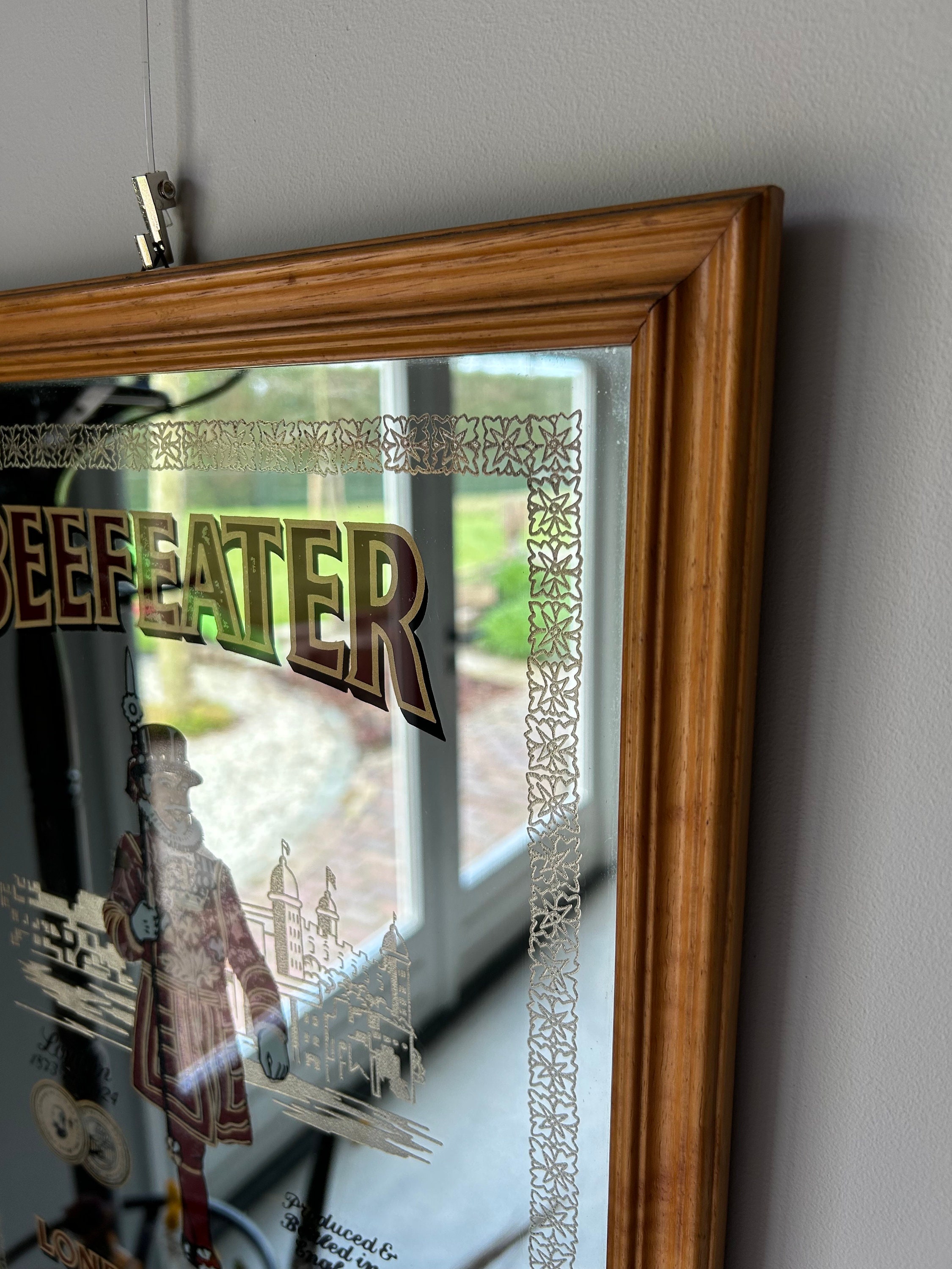 Vintage Beefeater Dry Gin Advertising Mirror - Etsy
