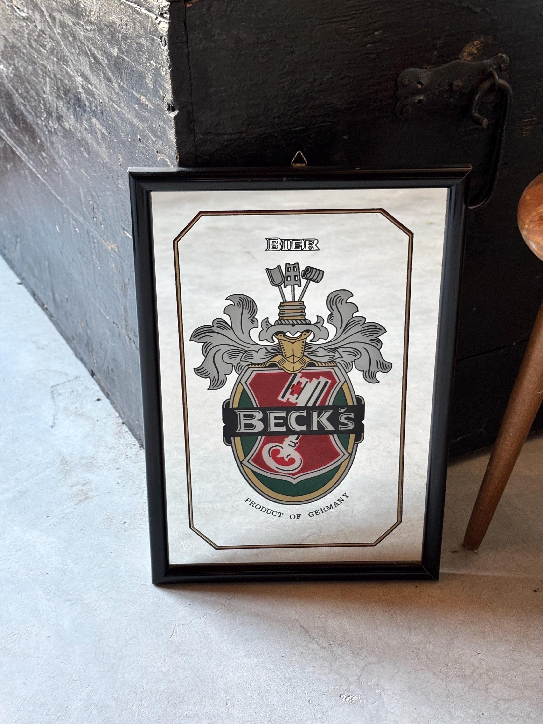 Rare Becks beer advertising mirror