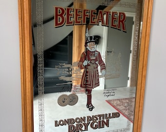 Vintage Beefeater Dry Gin Advertising Mirror - Etsy