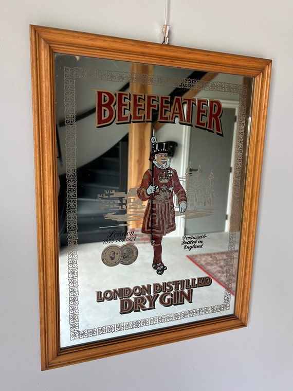 【希少】BEEFEATER  DRY GINアンティーク　パブミラー Vintage Beefeater Dry Gin Advertising Mirror - Etsy