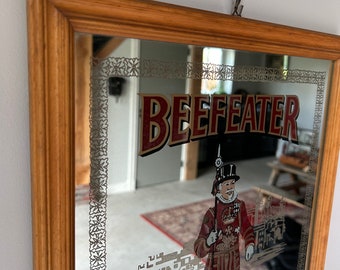 Vintage Beefeater Dry Gin Advertising Mirror - Etsy