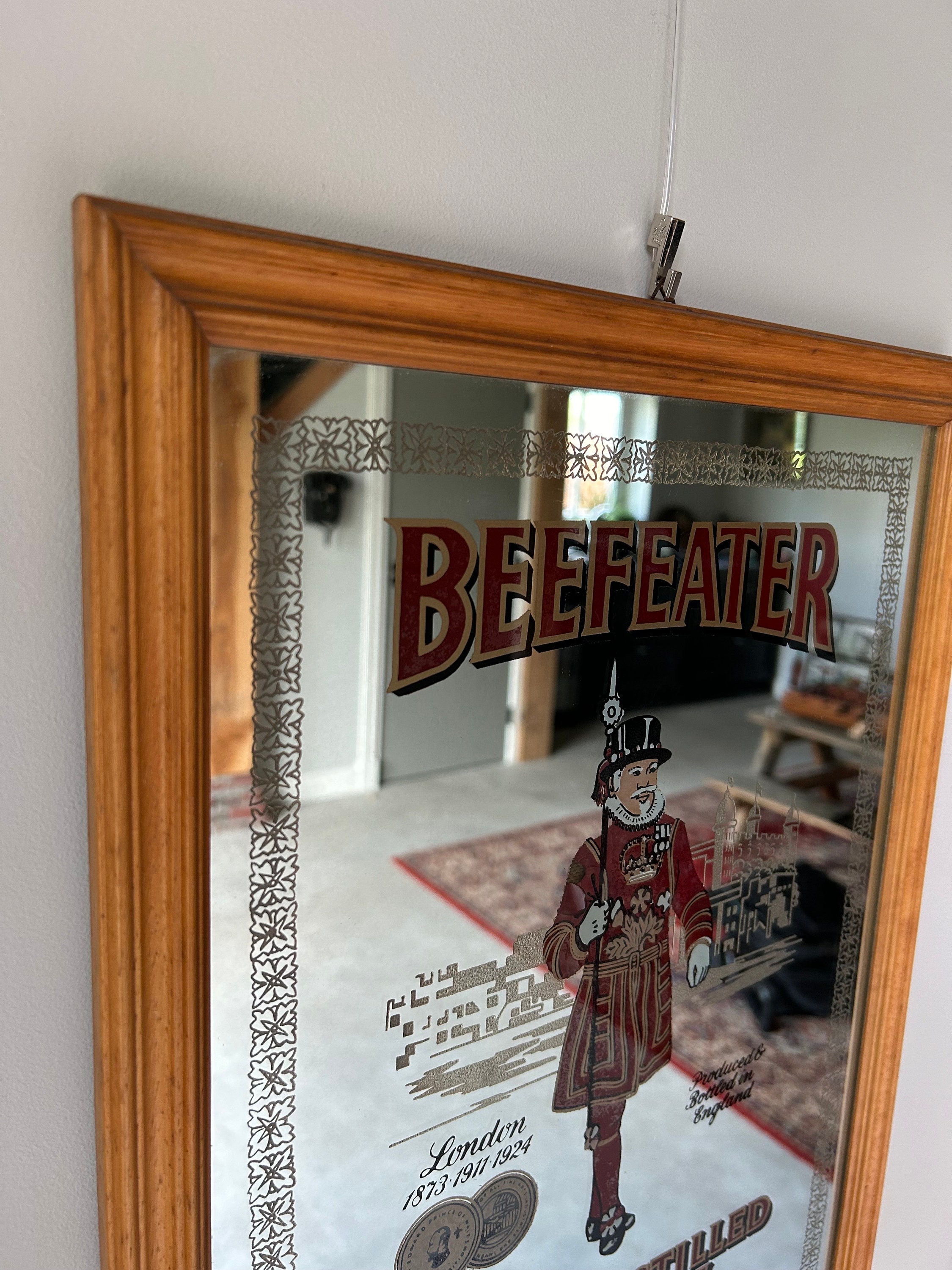 Vintage Beefeater Dry Gin Advertising Mirror - Etsy